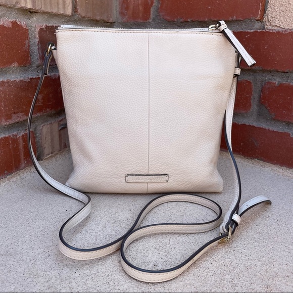 Vince Camuto Genuine Leather “Min” Crossbody in Birch White - Picture 2 of 11